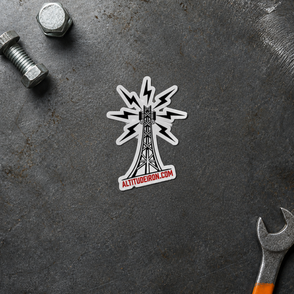 Weathered Tower Logo Sticker