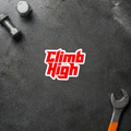 Climb High Red Sticker