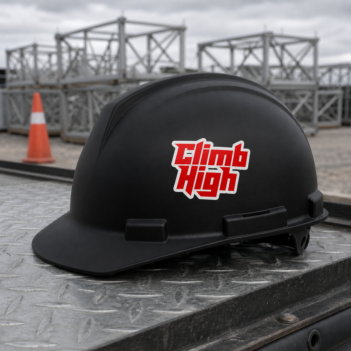Climb High Red Sticker