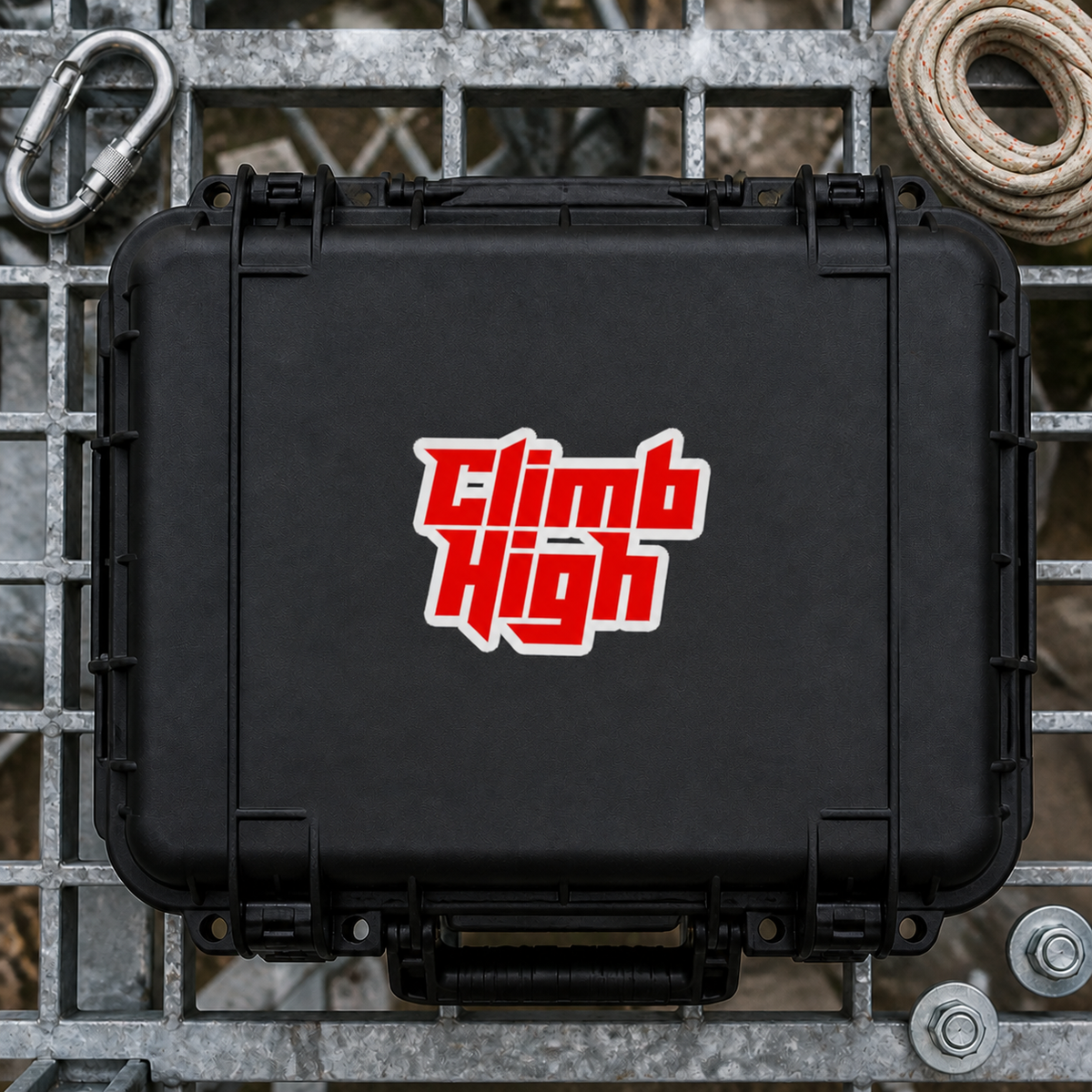 Climb High Red Sticker