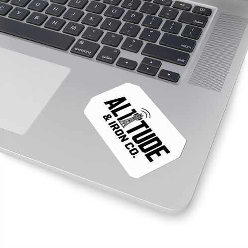 Altitude & Iron Co. Logo Sticker — Industrial Radio Tower Kiss-Cut Sticker