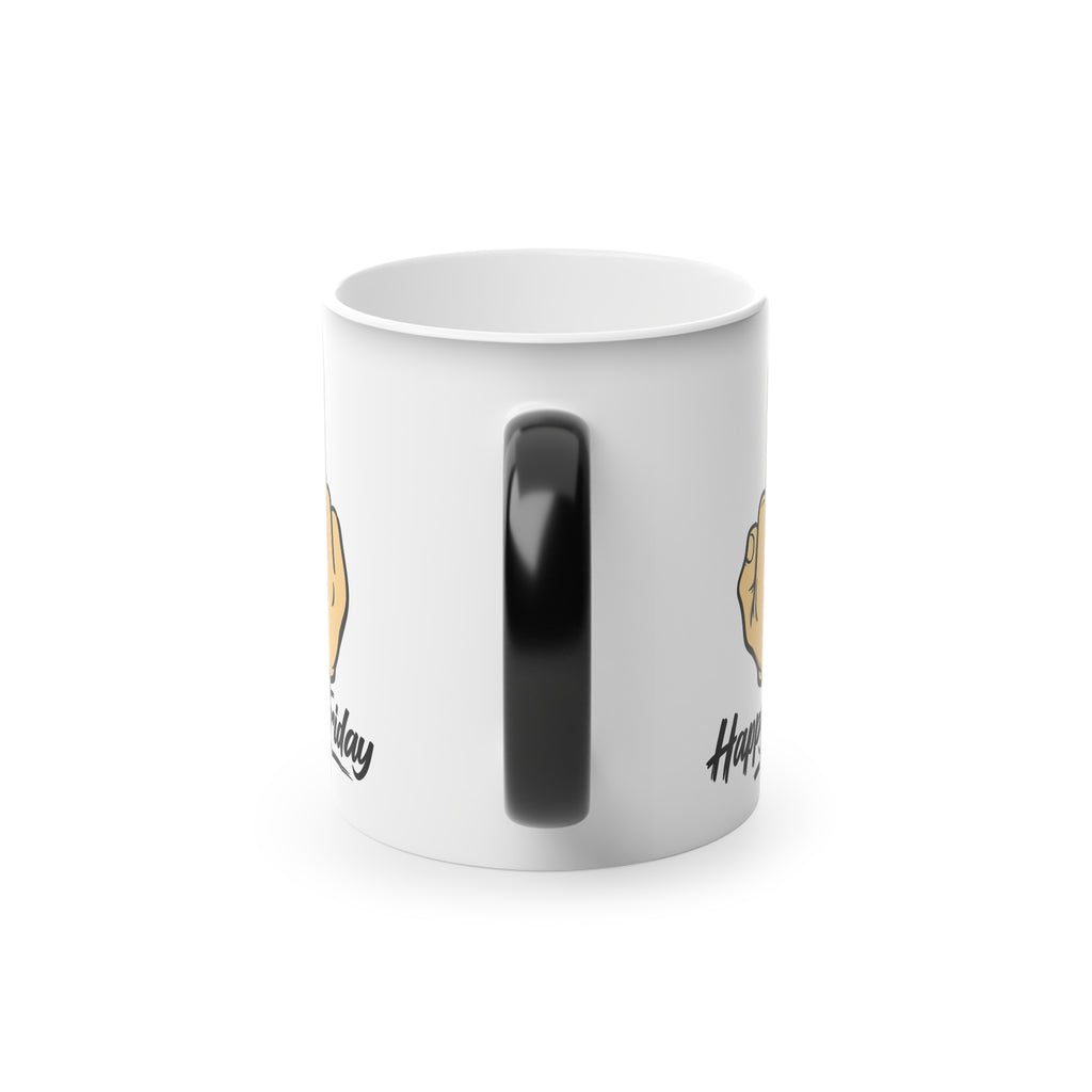 "Happy Friday" Color-Change Magic Mug — 11oz Novelty Coffee Mug