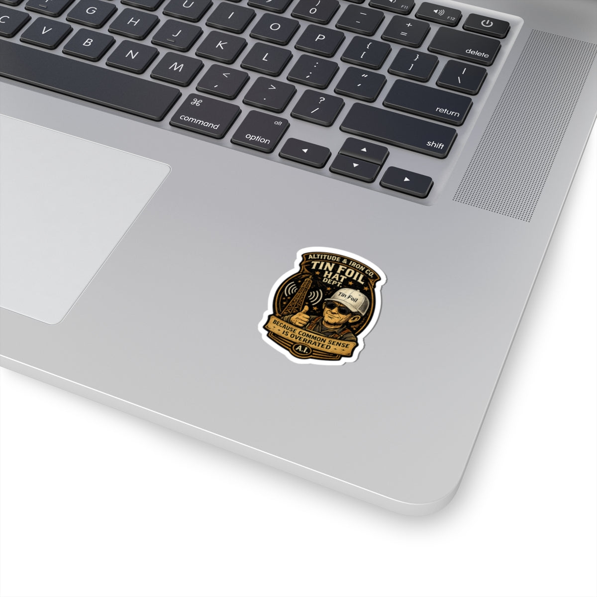 Tin Foil Humor Sticker