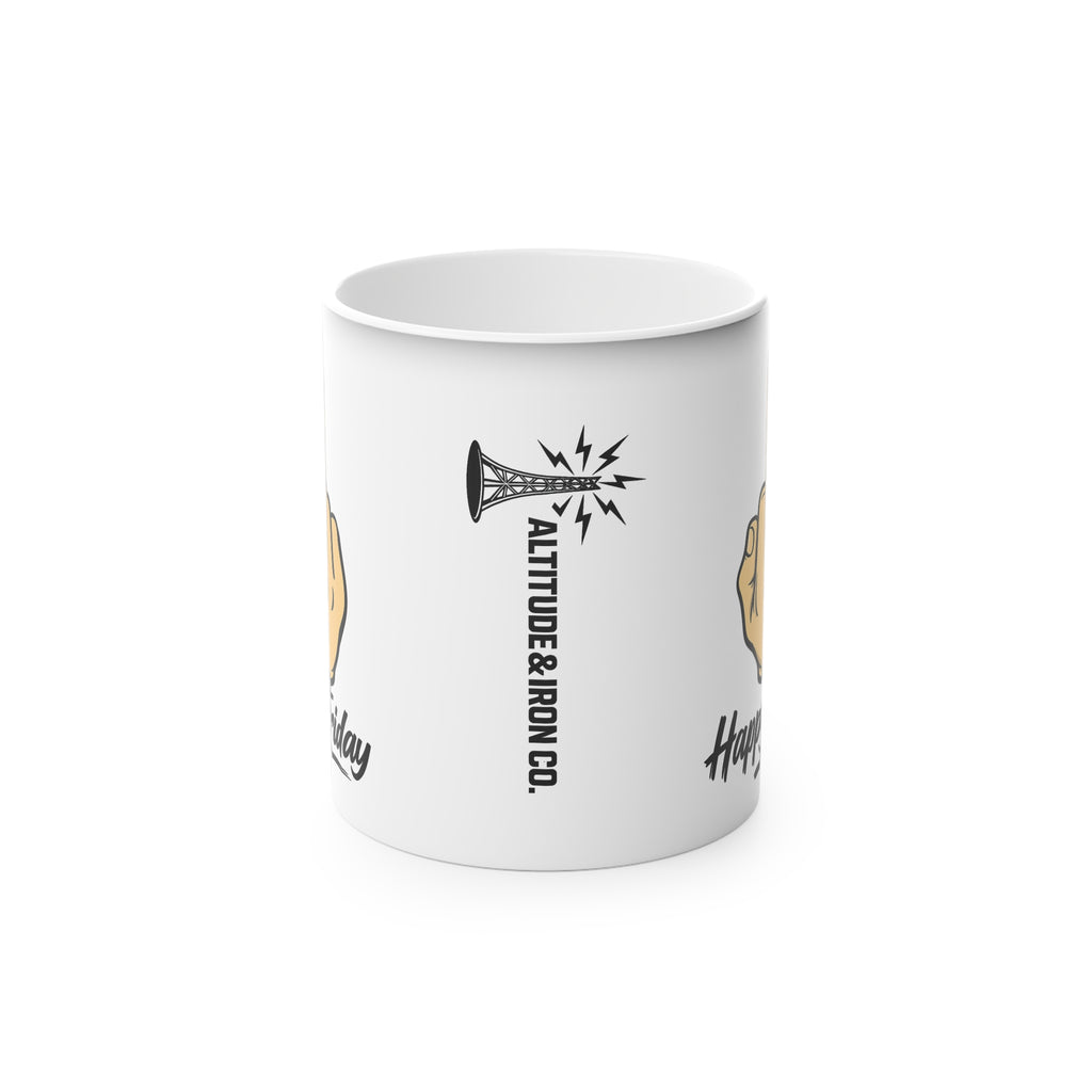 "Happy Friday" Color-Change Magic Mug — 11oz Novelty Coffee Mug