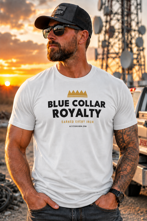 "Blue Collar Royalty" Trade Pride Graphic Tee — Unisex Tradesman T-Shirt | Altitude & Iron