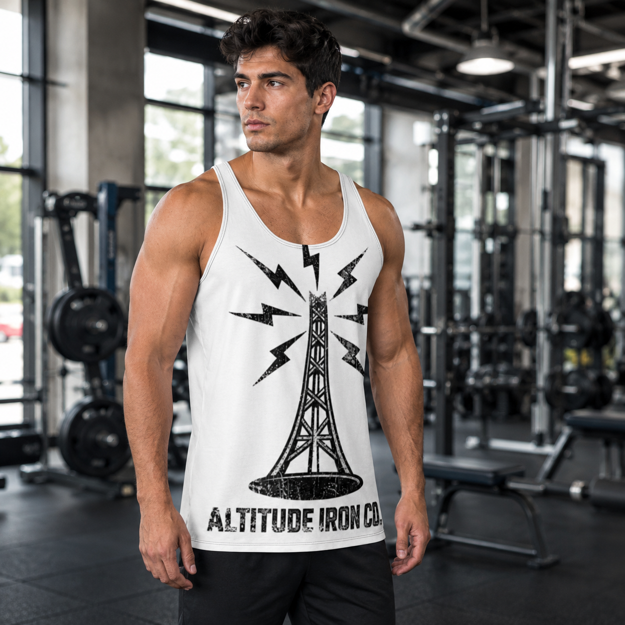 Altitude & Iron Co. Performance Tank — 2-Way Stretch Jersey for Tower Athletes