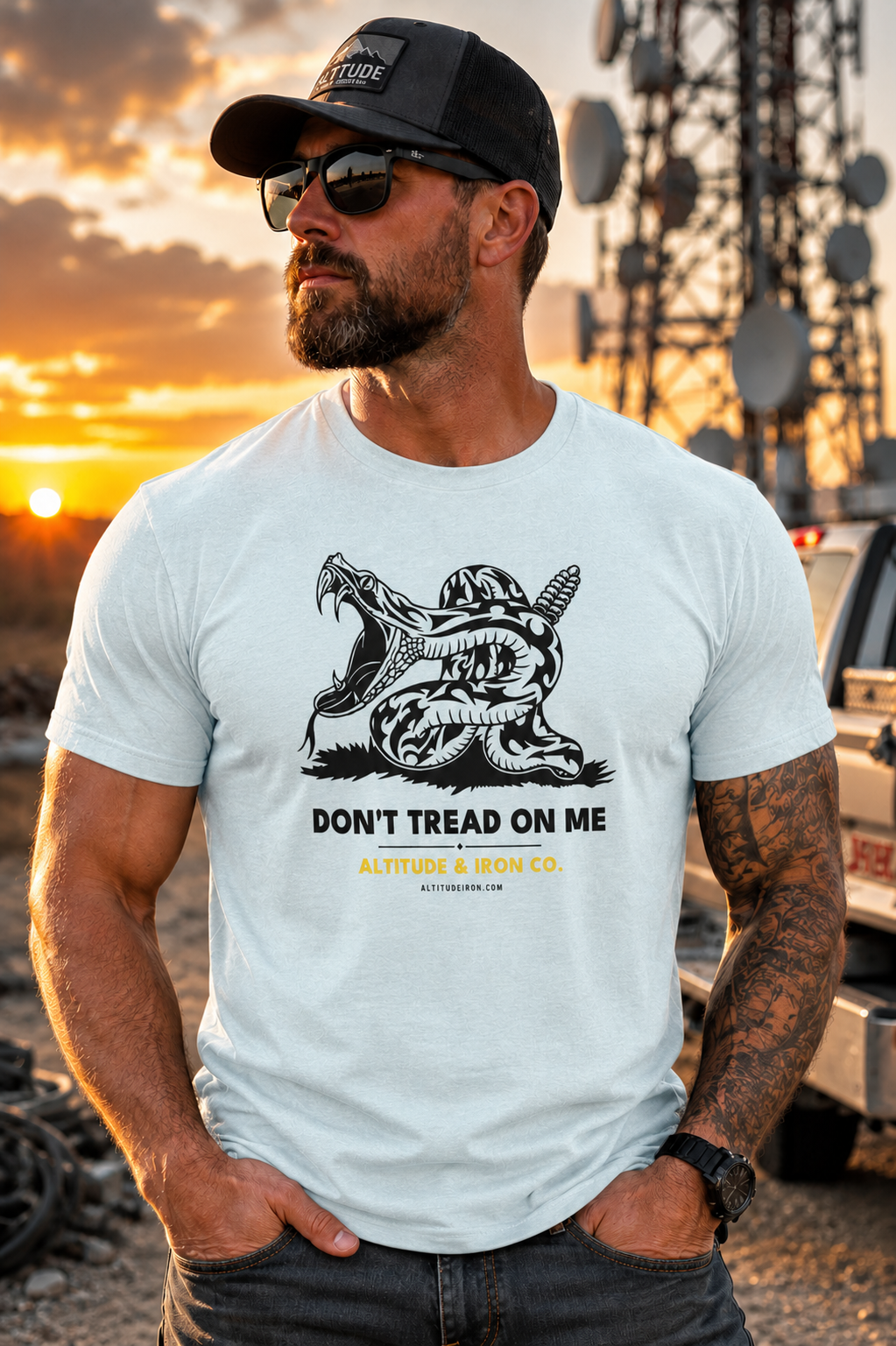 "Don't Tread On Me" Patriotic Graphic Tee — Unisex Soft Cotton T-Shirt | Altitude & Iron