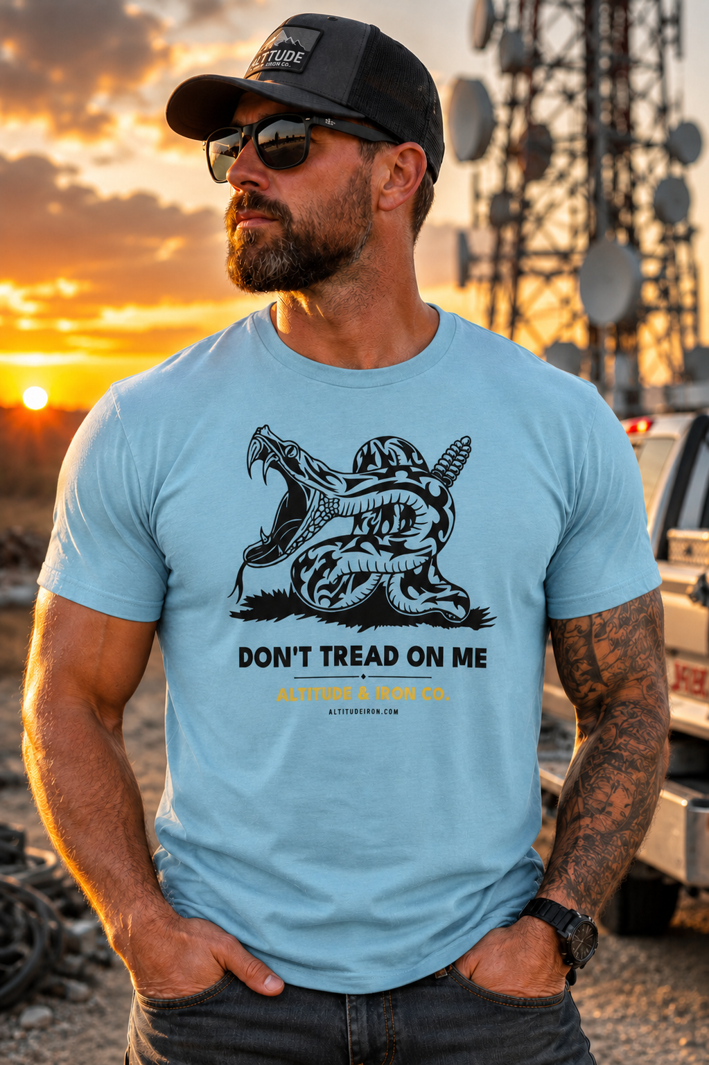 "Don't Tread On Me" Patriotic Graphic Tee — Unisex Soft Cotton T-Shirt | Altitude & Iron