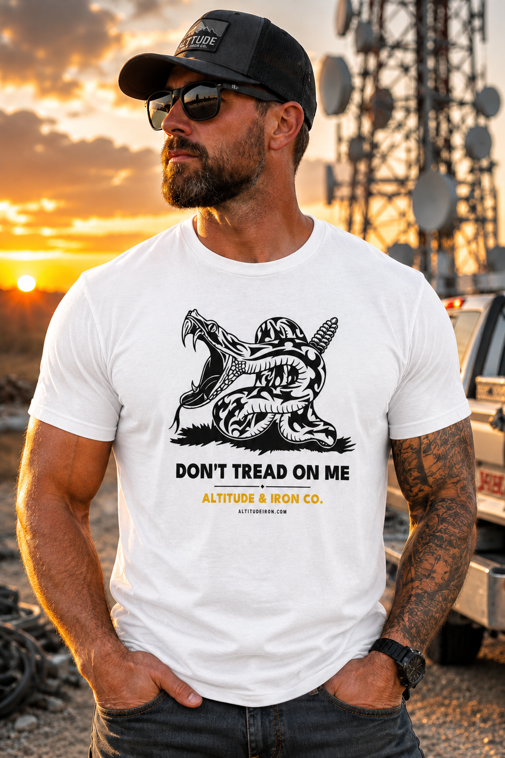 "Don't Tread On Me" Patriotic Graphic Tee — Unisex Soft Cotton T-Shirt | Altitude & Iron