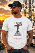 "I Climb The Pole" Climber Graphic Tee — Unisex Soft Cotton T-Shirt | Altitude & Iron