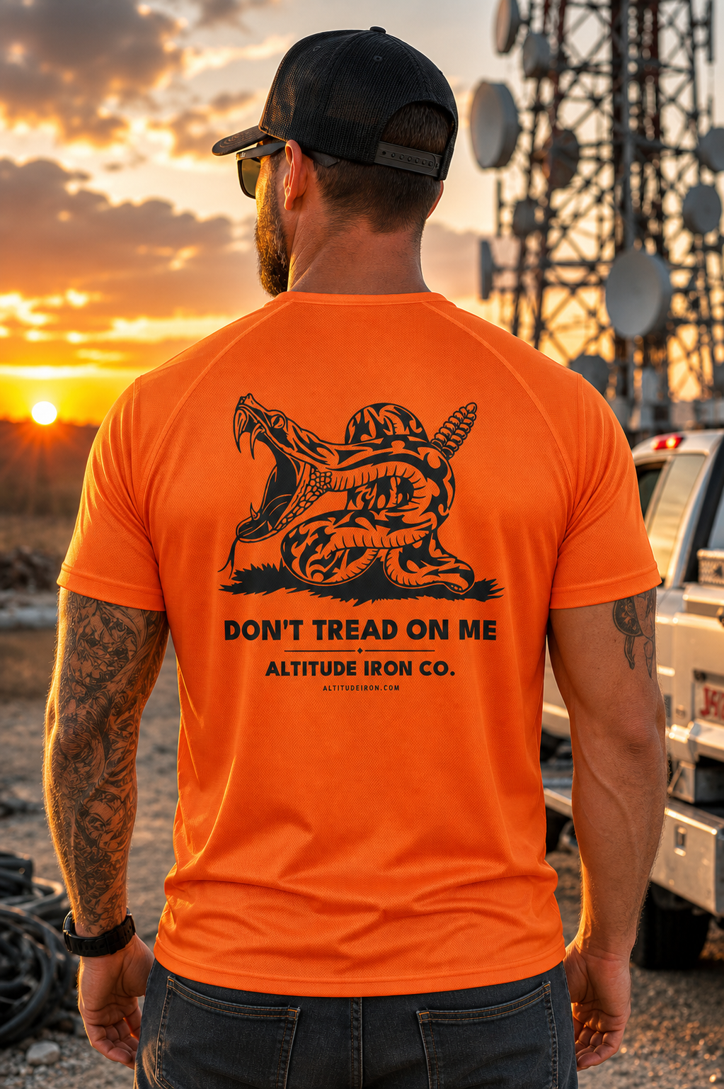 "Don't Tread On Me" Hi-Vis Mesh Jersey — Unisex Patriotic Athletic | Altitude & Iron
