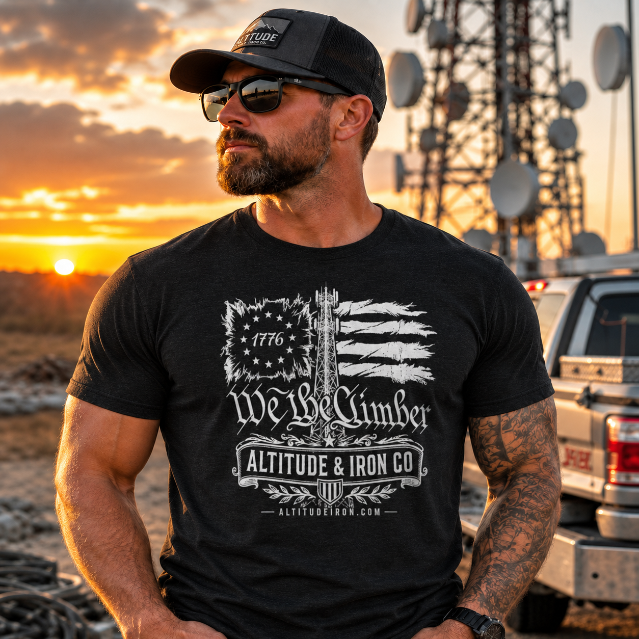 "We The Climber" Tower Climber Graphic Tee — Unisex Soft Cotton T-Shirt | Altitude & Iron
