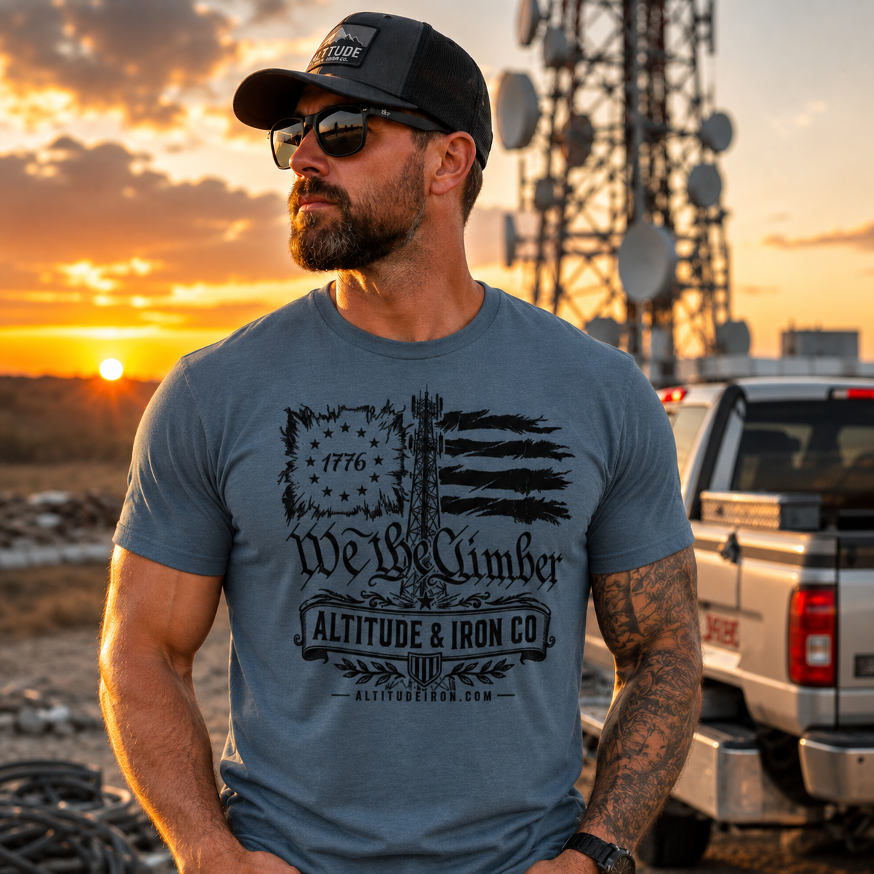 "We The Climber" Tower Climber Graphic Tee — Unisex Soft Cotton T-Shirt | Altitude & Iron
