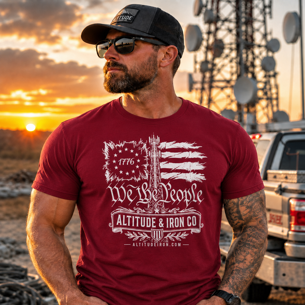 "We The People" Tower Climber Graphic Tee — Unisex Soft Cotton T-Shirt | Altitude & Iron