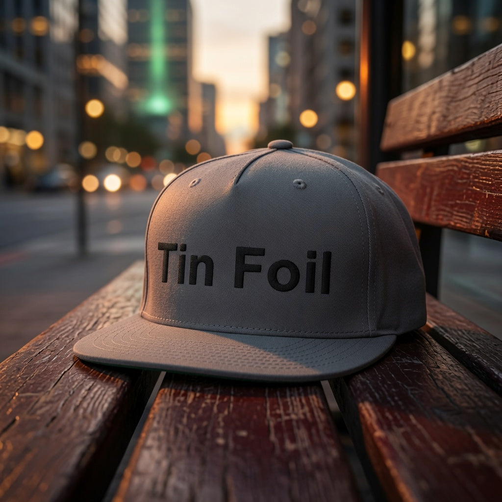 Tin Foil Flat Bill Snapback — Light Colorways, an Altitude & Iron embroidered cap for tower climbers