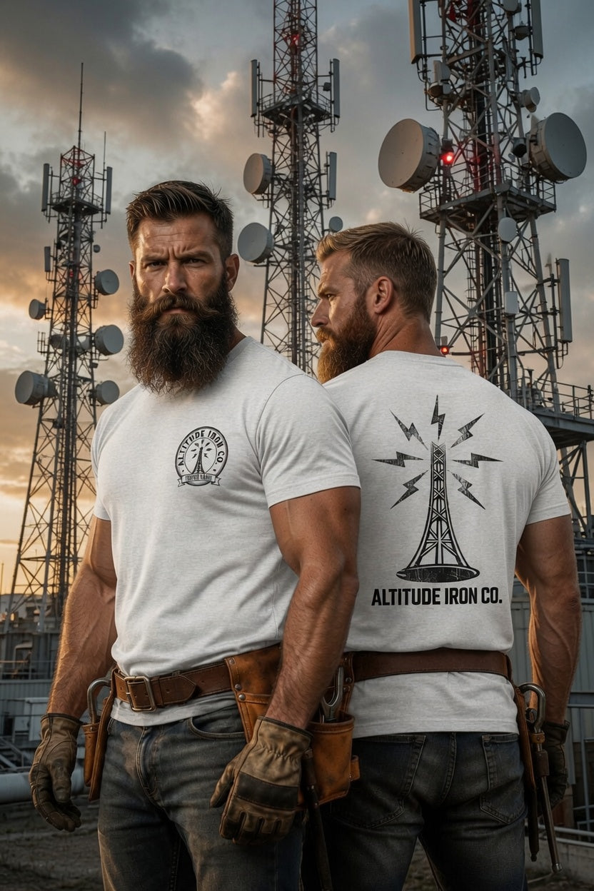 Altitude & Iron Co. Vintage Tower Hand Premium Cotton Tee — Soft Ring-Spun Cotton