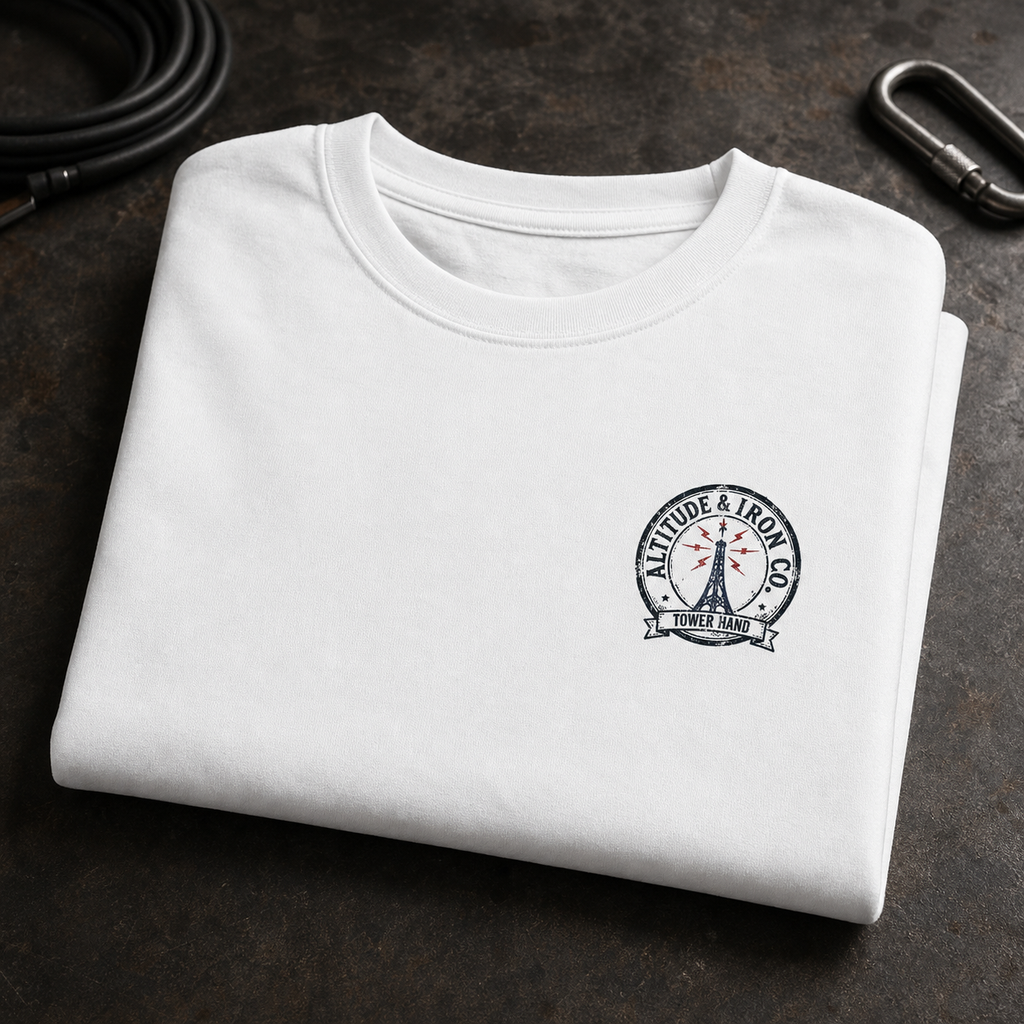 Altitude & Iron Co. Tower Graphic Long Sleeve Shirt in White — Everyday Crew Layer