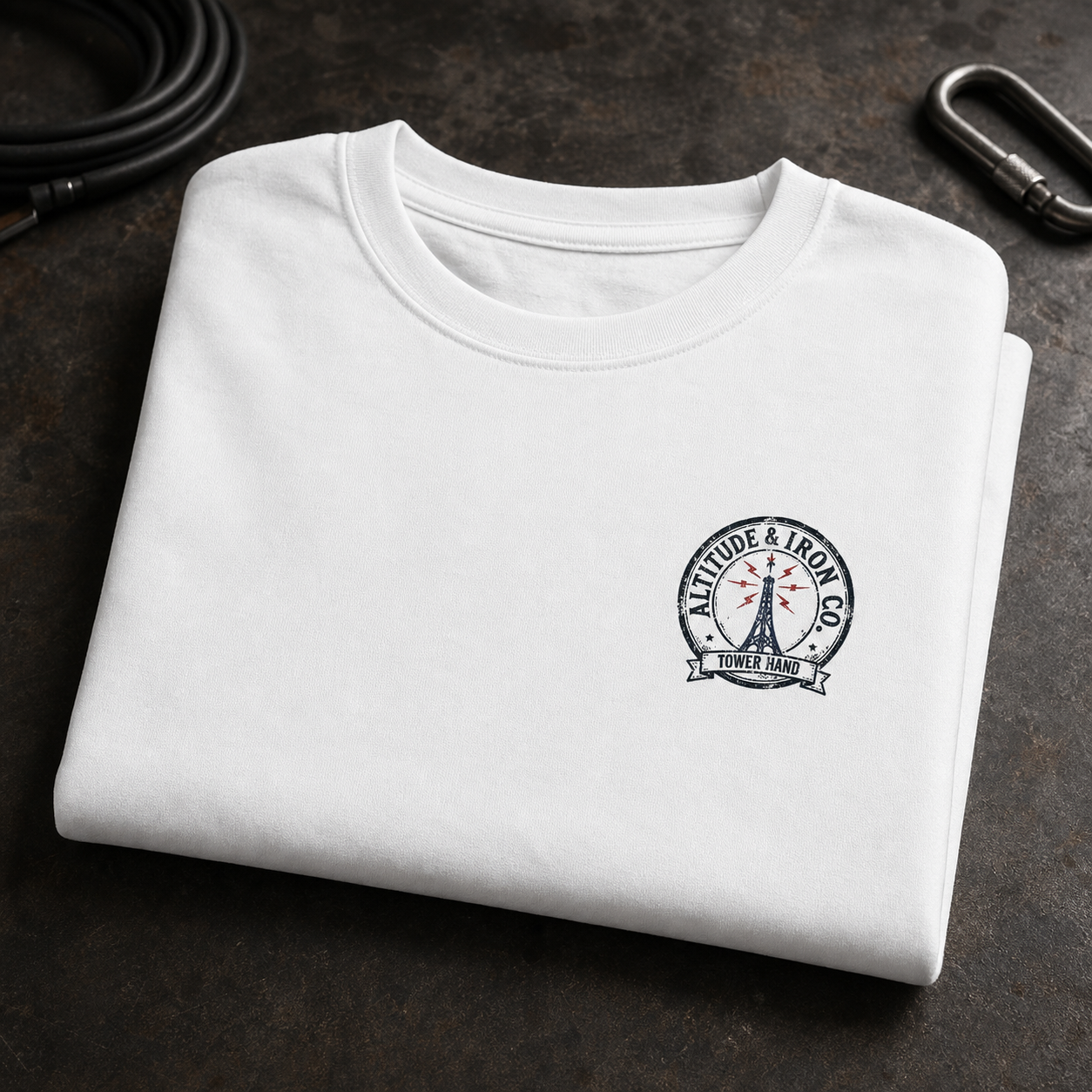 Altitude & Iron Co. Tower Graphic Long Sleeve Shirt in White — Everyday Crew Layer