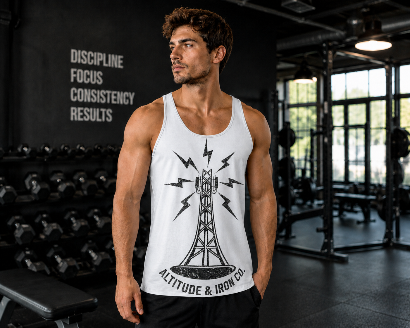 Tower Performance Tank, an Altitude & Iron tank top for tower climbers