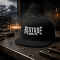 Classic Logo Snapback — Black, an Altitude & Iron embroidered cap for tower climbers