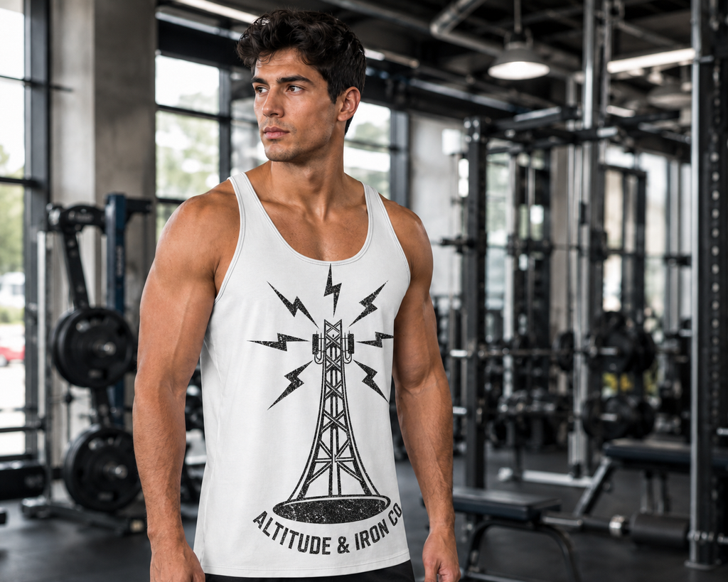 Tower Performance Tank, an Altitude & Iron tank top for tower climbers