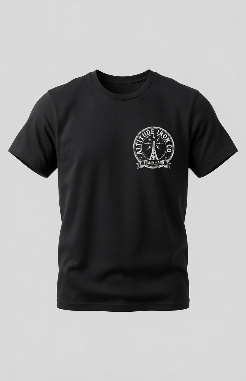 Altitude & Iron Co. Tower Hand Vintage Triblend Tee in Dark — Ultra-Soft with UPF40