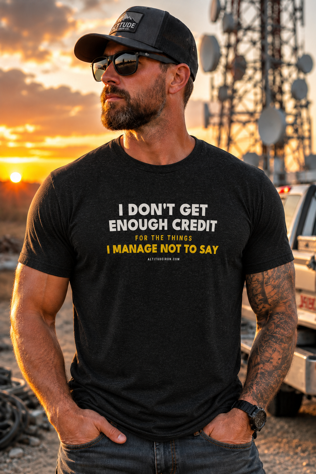 "I Don't Get Enough Credit" Funny Work Graphic Tee — Unisex T-Shirt | Altitude & Iron