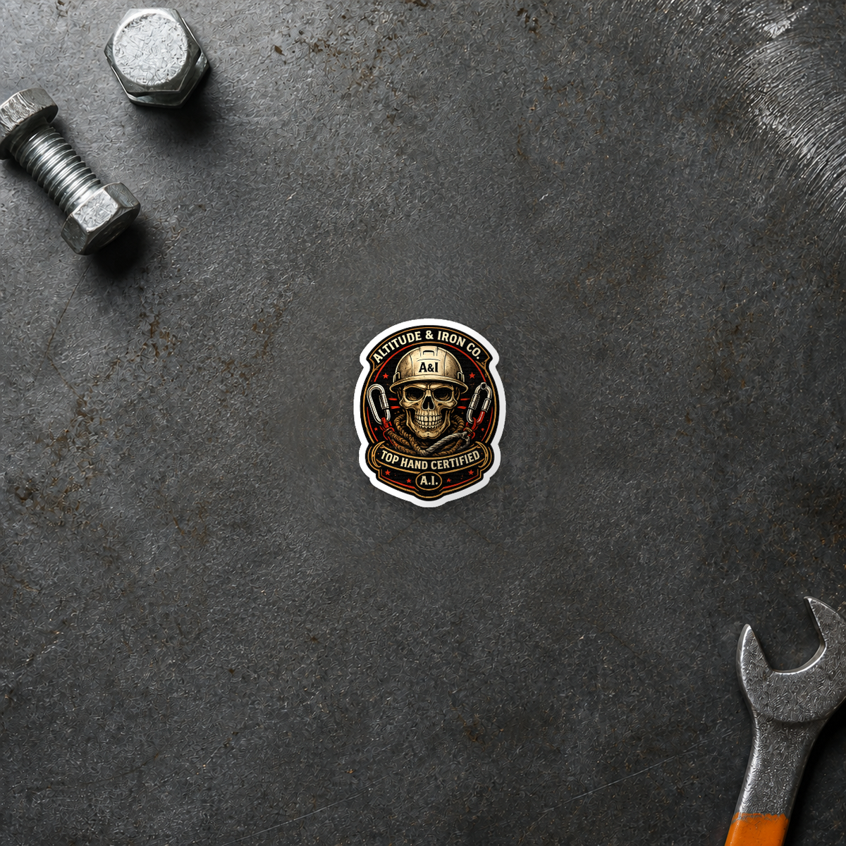 Top Hand Skull Sticker