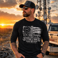 "We The People" Patriotic Long Sleeve Tee — Unisex Dark Work Shirt | Altitude & Iron