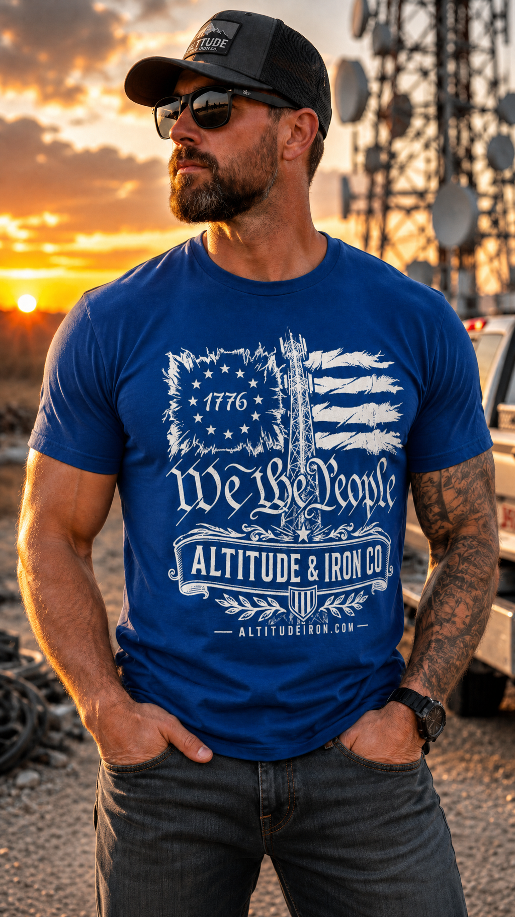 "We The People" Tower Climber Graphic Tee — Unisex Soft Cotton T-Shirt | Altitude & Iron