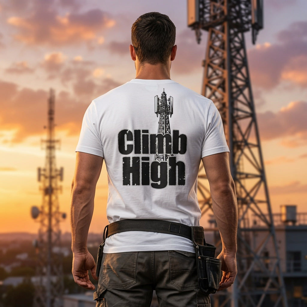 Altitude & Iron Co. Climb High Tee — Soft Cotton-Blend for Tower Climbers