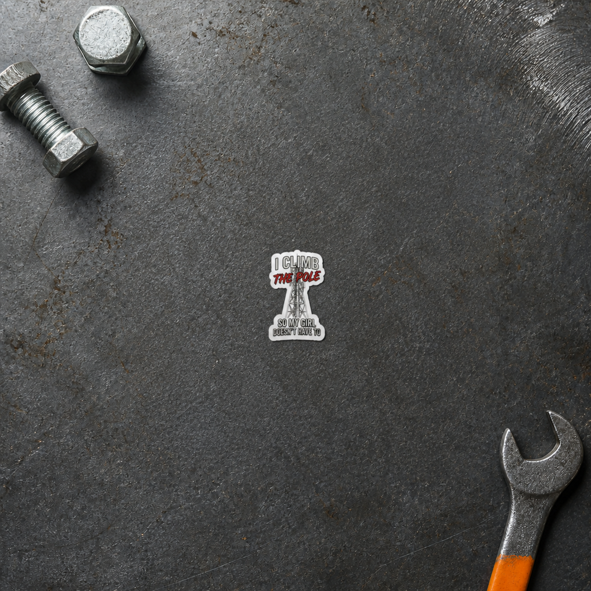 I Climb the Pole Mini Sticker