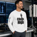 Climb High Long Sleeve Tee, an Altitude & Iron long sleeve shirt for tower climbers