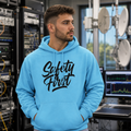 Safety First Hoodie — Midweight, an Altitude & Iron hoodie for tower climbers