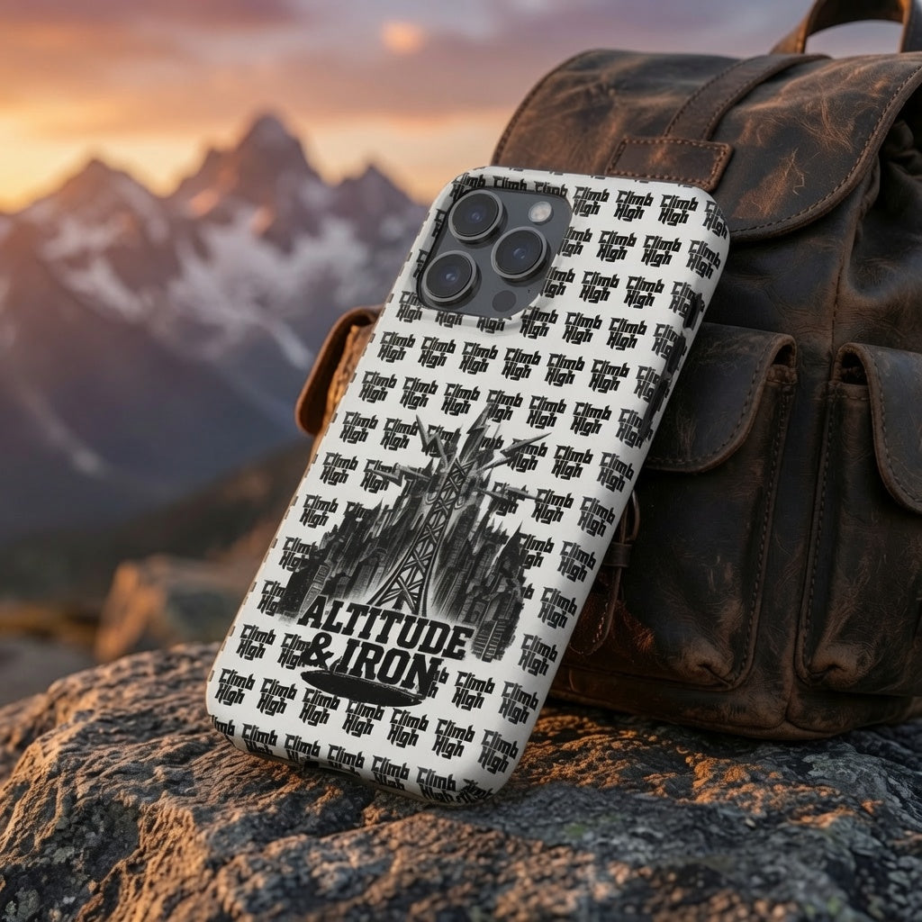 Climb High Phone Case — Tough Magnetic, an Altitude & Iron phone case for tower climbers