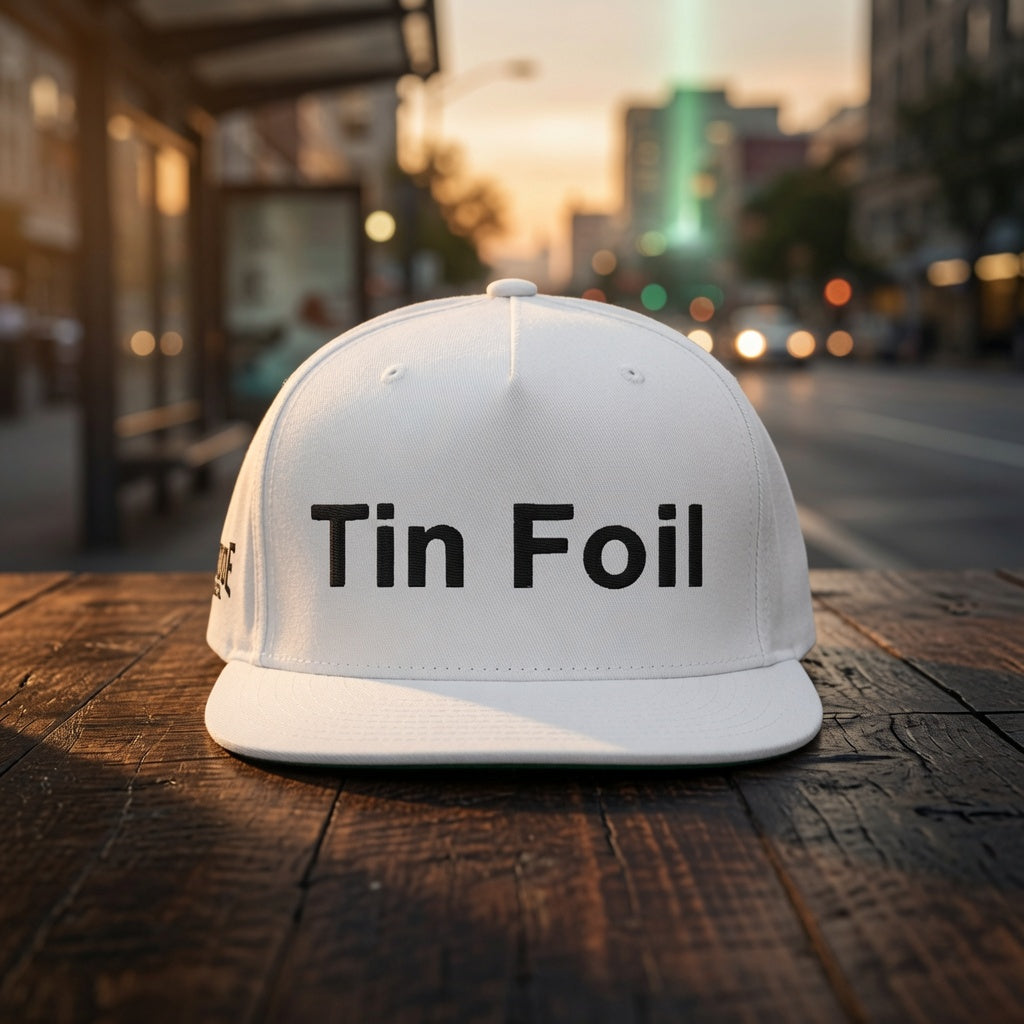 Tin Foil Flat Bill Snapback — Light Colorways, an Altitude & Iron embroidered cap for tower climbers