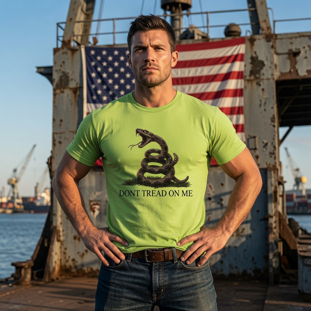 Altitude & Iron Co. Don't Tread on Me Hi-Vis Tee — ANSI Safety Colors for Tower Crews
