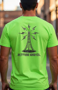 Altitude & Iron Co. Vintage Tower Hand Hi-Vis Tee — Bright Safety Colors, 100% USA Cotton