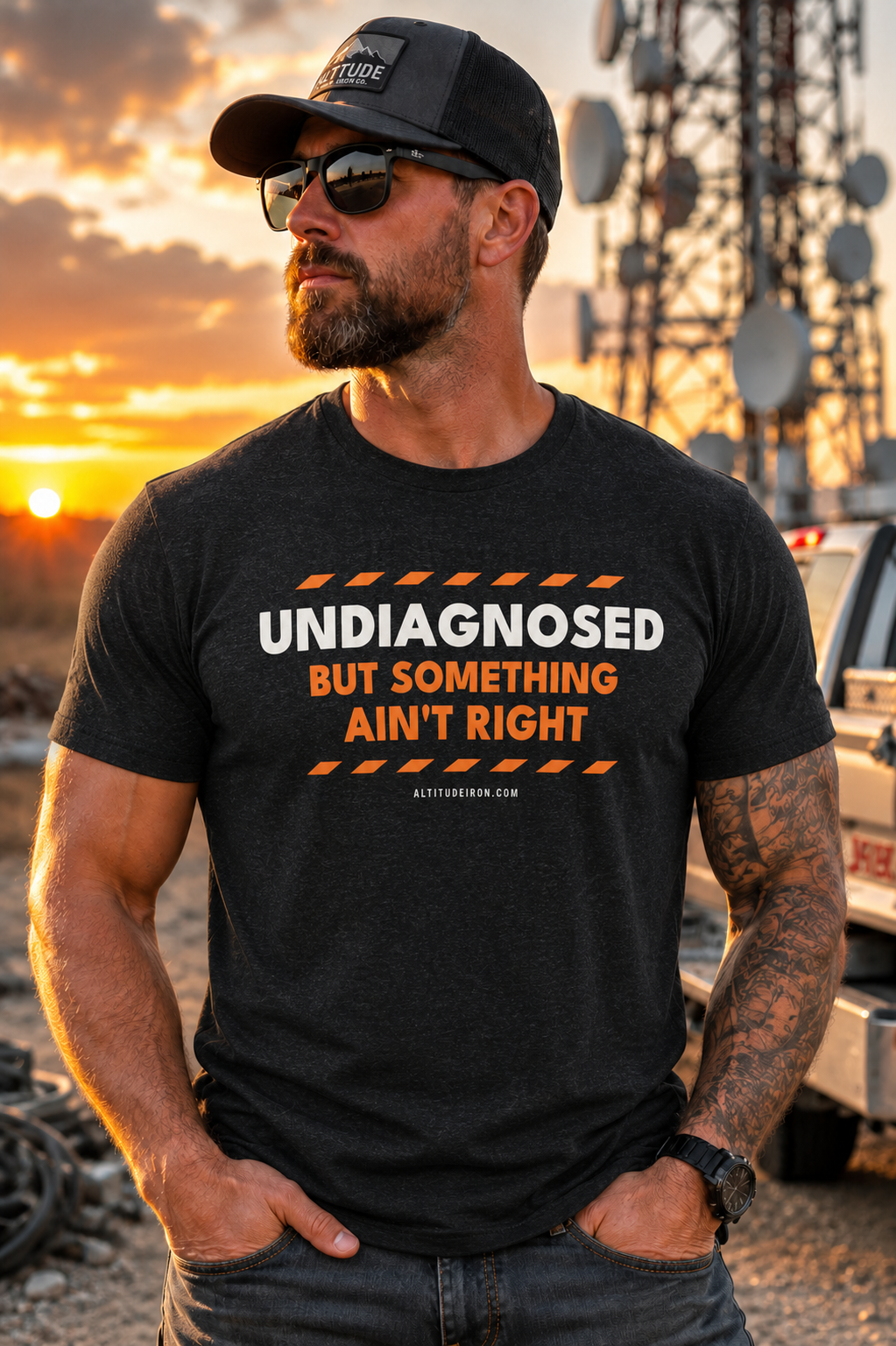"Undiagnosed" Sarcastic Jobsite Humor Graphic Tee — Unisex T-Shirt | Altitude & Iron