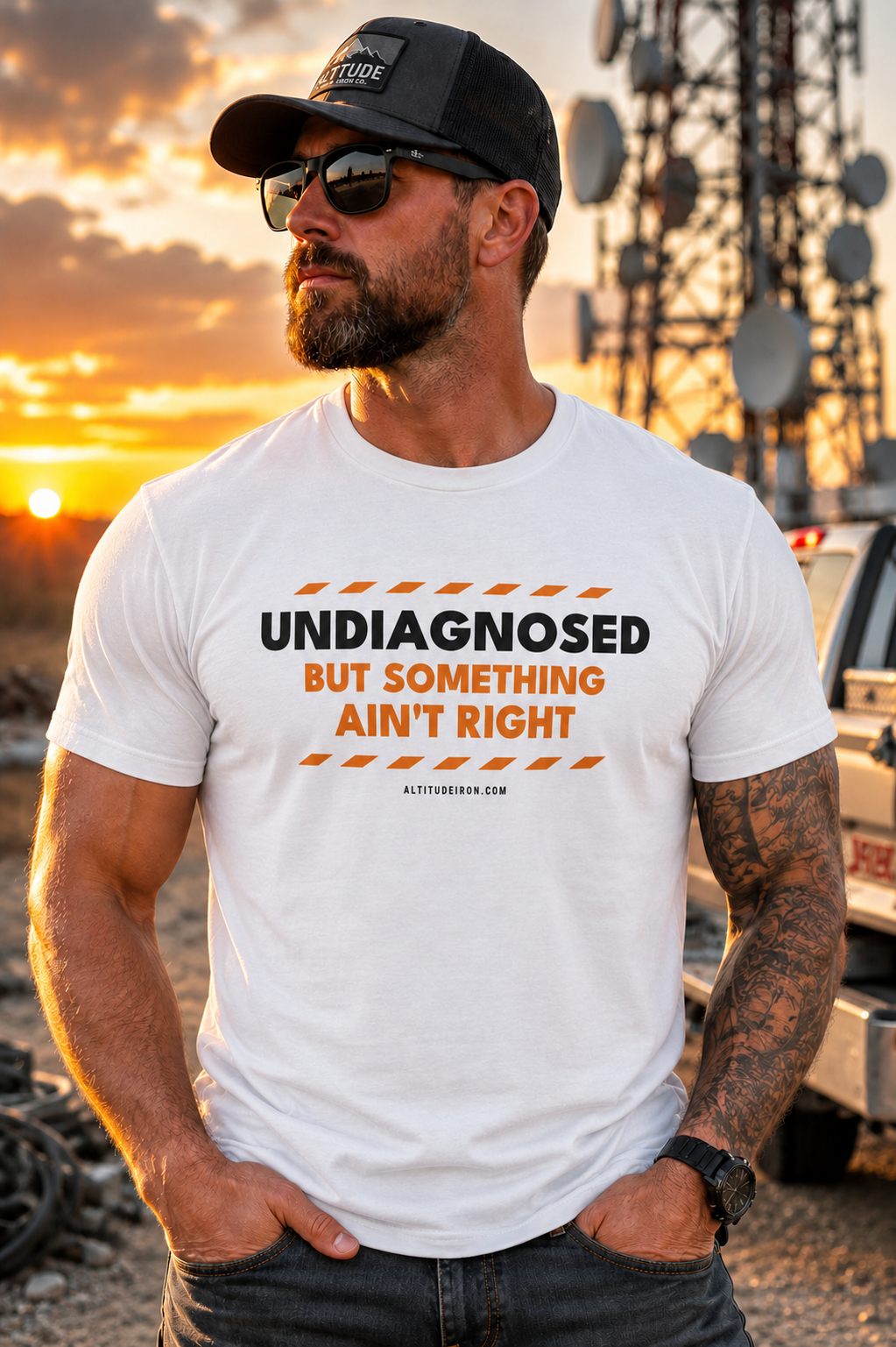 "Undiagnosed" Sarcastic Jobsite Humor Graphic Tee — Unisex T-Shirt | Altitude & Iron